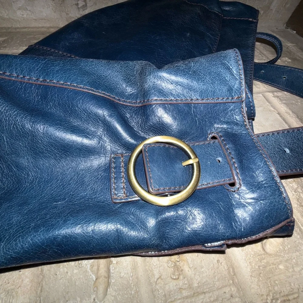 HOBO Render Blue Leather Hobo Bag - Picture 5 of 7